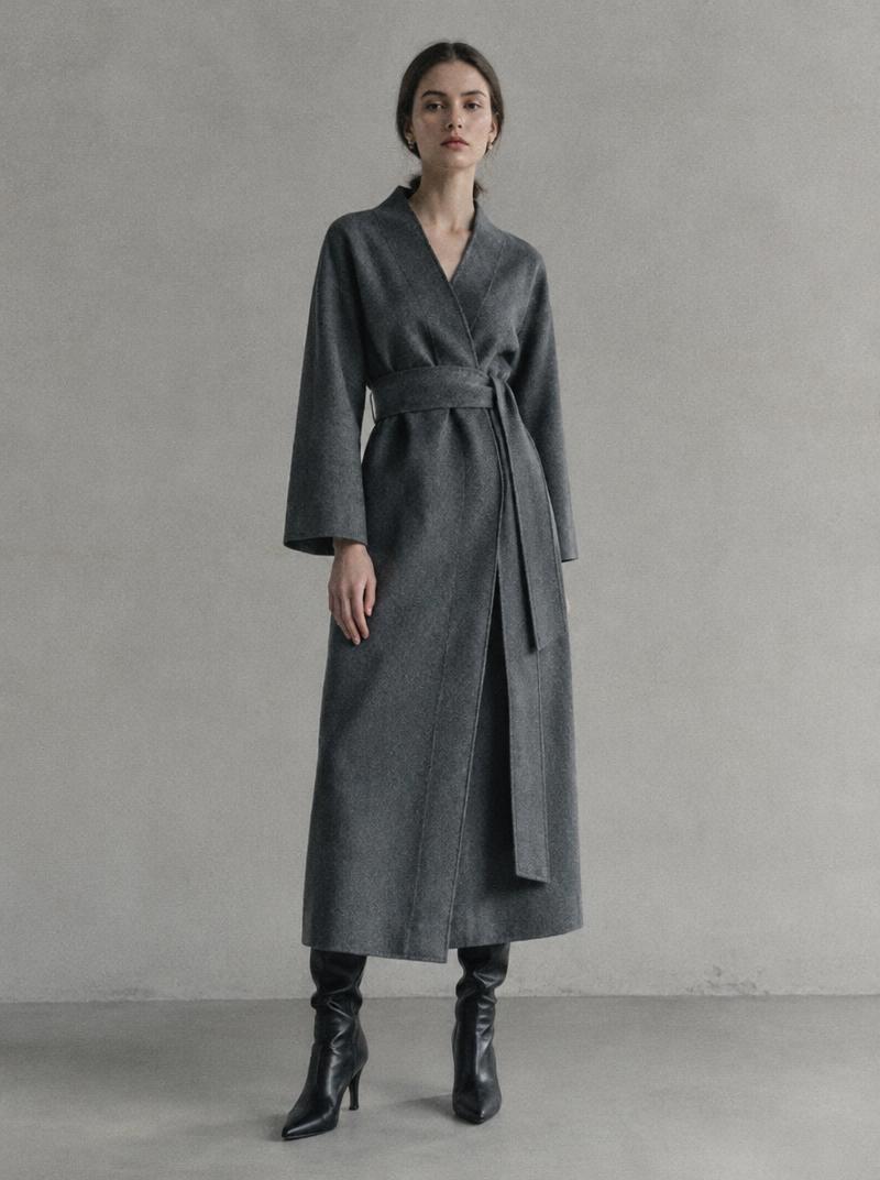 Eloise Wrap Dress — Washed linen with a tie waist.