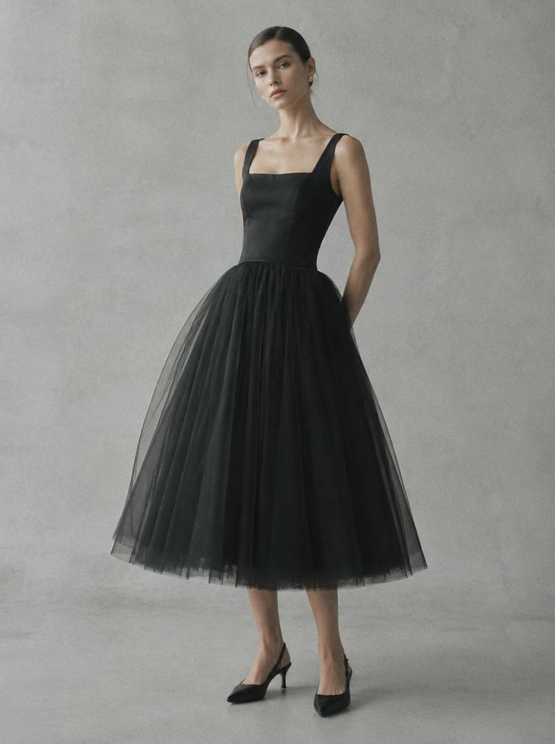 Rosalie Slip Dress — Bias-cut slip with a fine strap.